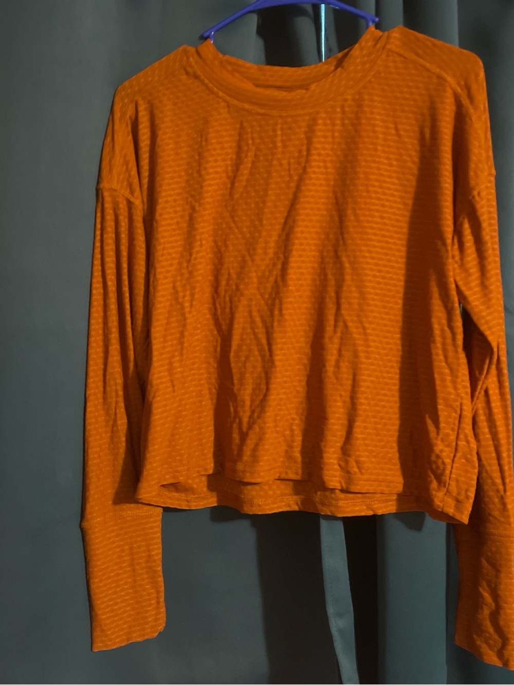 CALIA by Carrie Underwood Long-Sleeve Crewneck Top in Orange